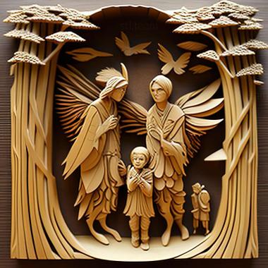 3D модель A Trainer and Child Reunion Four Heavenly Kings Ry Fore bfc (STL)